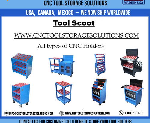 Tool Scoot – Heavy-Duty CNC Tool Holder Storage by Uratech